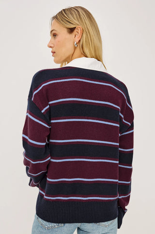 Rails Paxton Sweater | Maroon-Navy