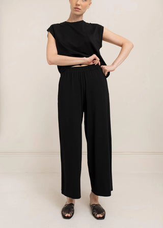 Paper Label Leif Cropped Pant | Black