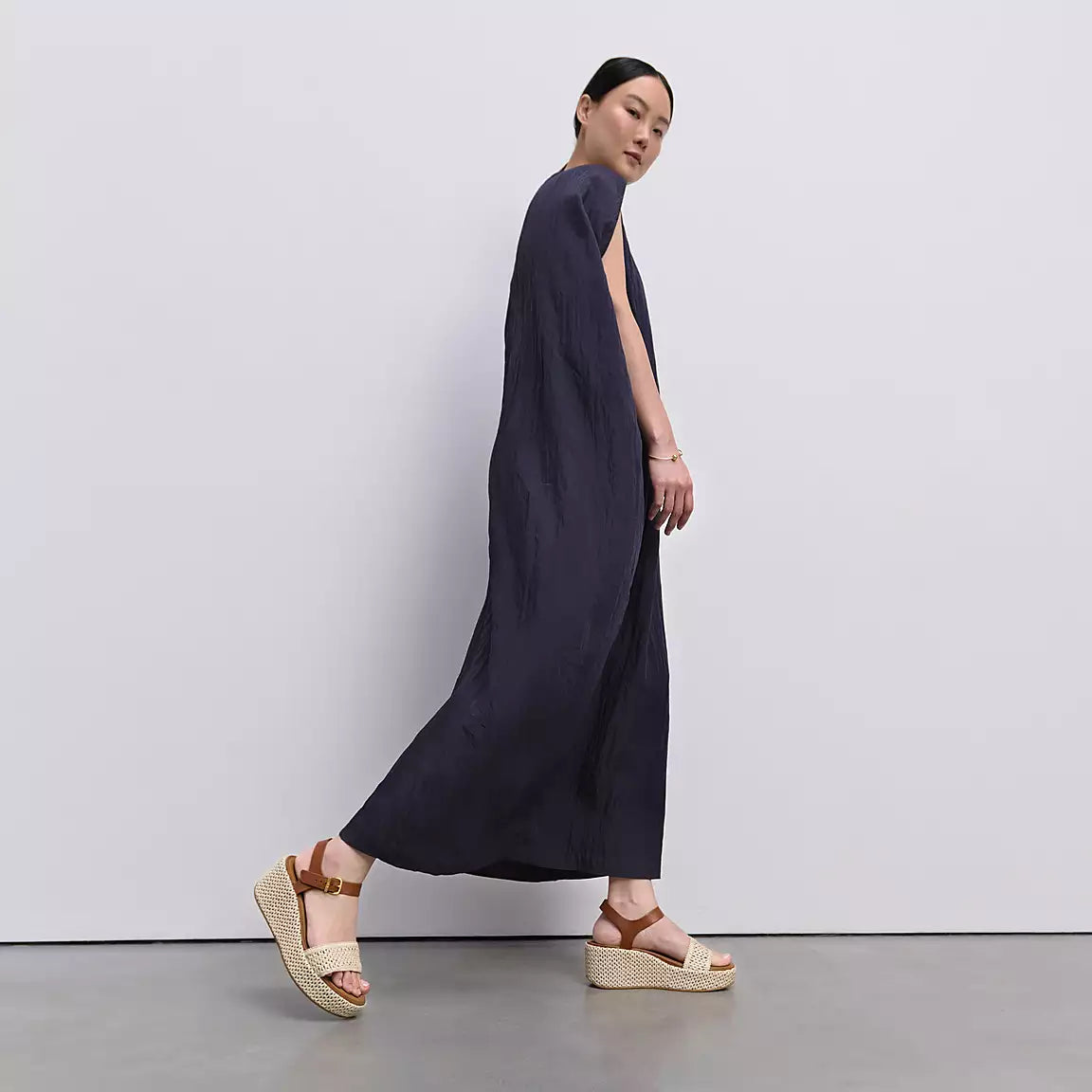 Fit Flop Platform Woven Wedge Ankle Strap Sandals | Tan