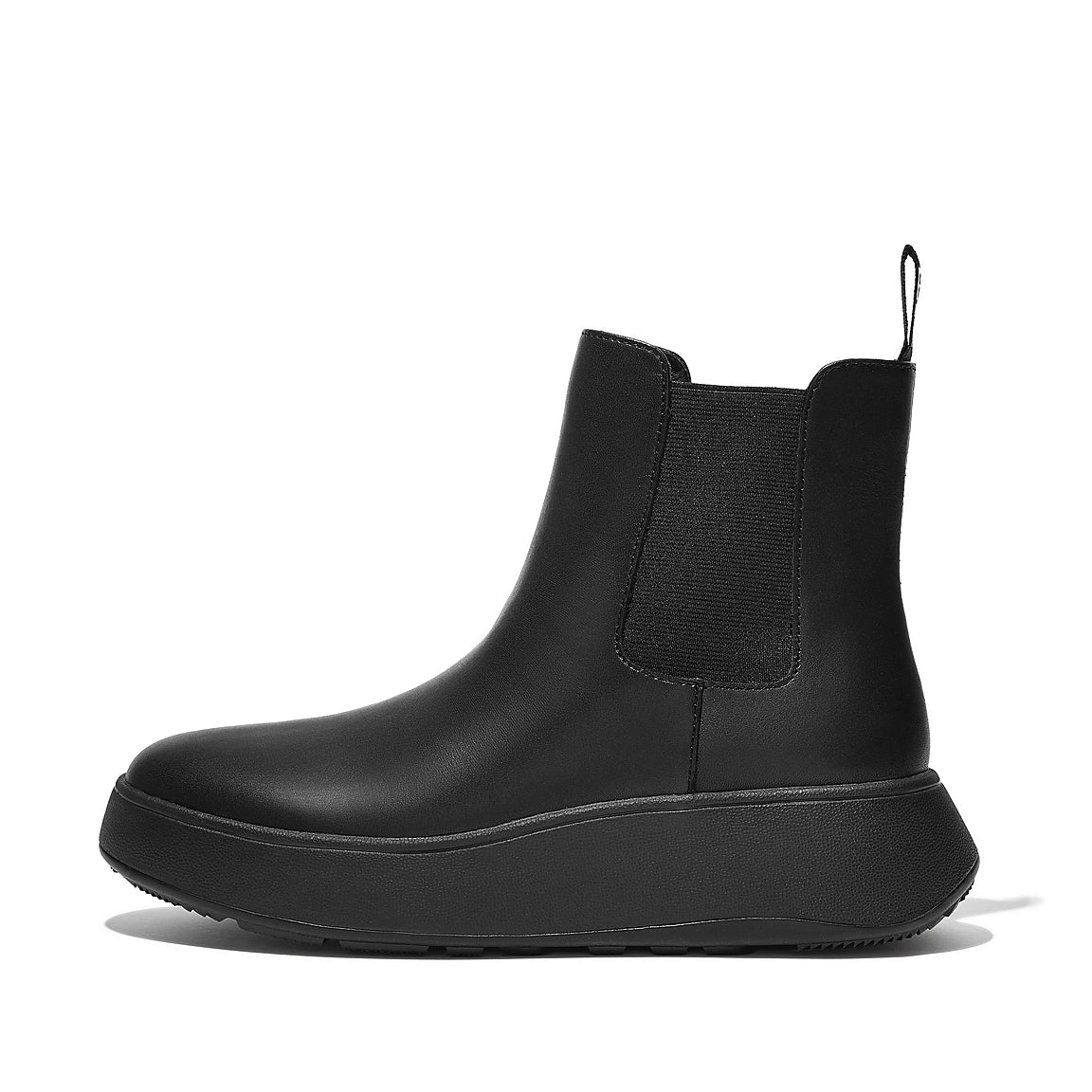 Fit Flop F-Mode Leather Flatform Chelsea Boots | Black