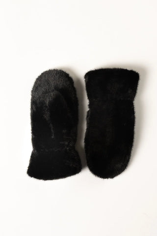 Lyla & Luxe Faux Fur Luxe Mittens | Black, Brown, Rose