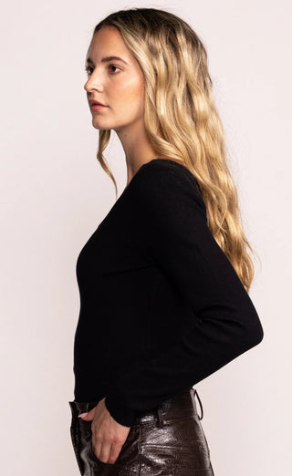 Pink Martini Elanor Sweater | Black + Taupe