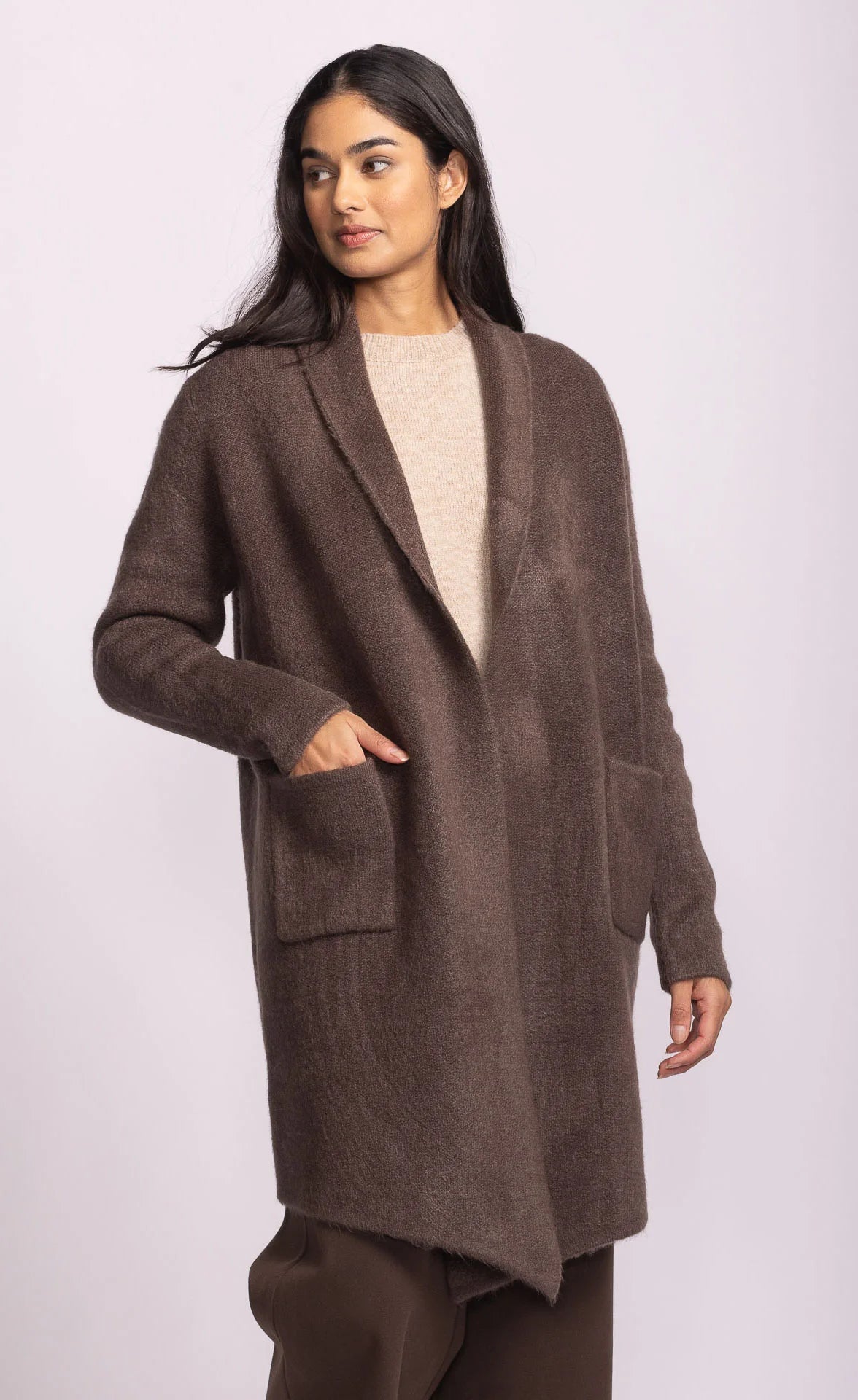 Pink Martini Stockport Jacket | Aubergine + Dark Brown