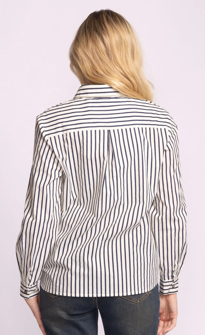 Pink Martini Sapphire Top | Blue Stripe