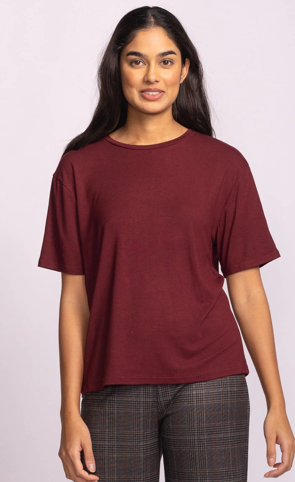 Pink Martini The Camilla Top | Burgundy, Off White & Burgundy