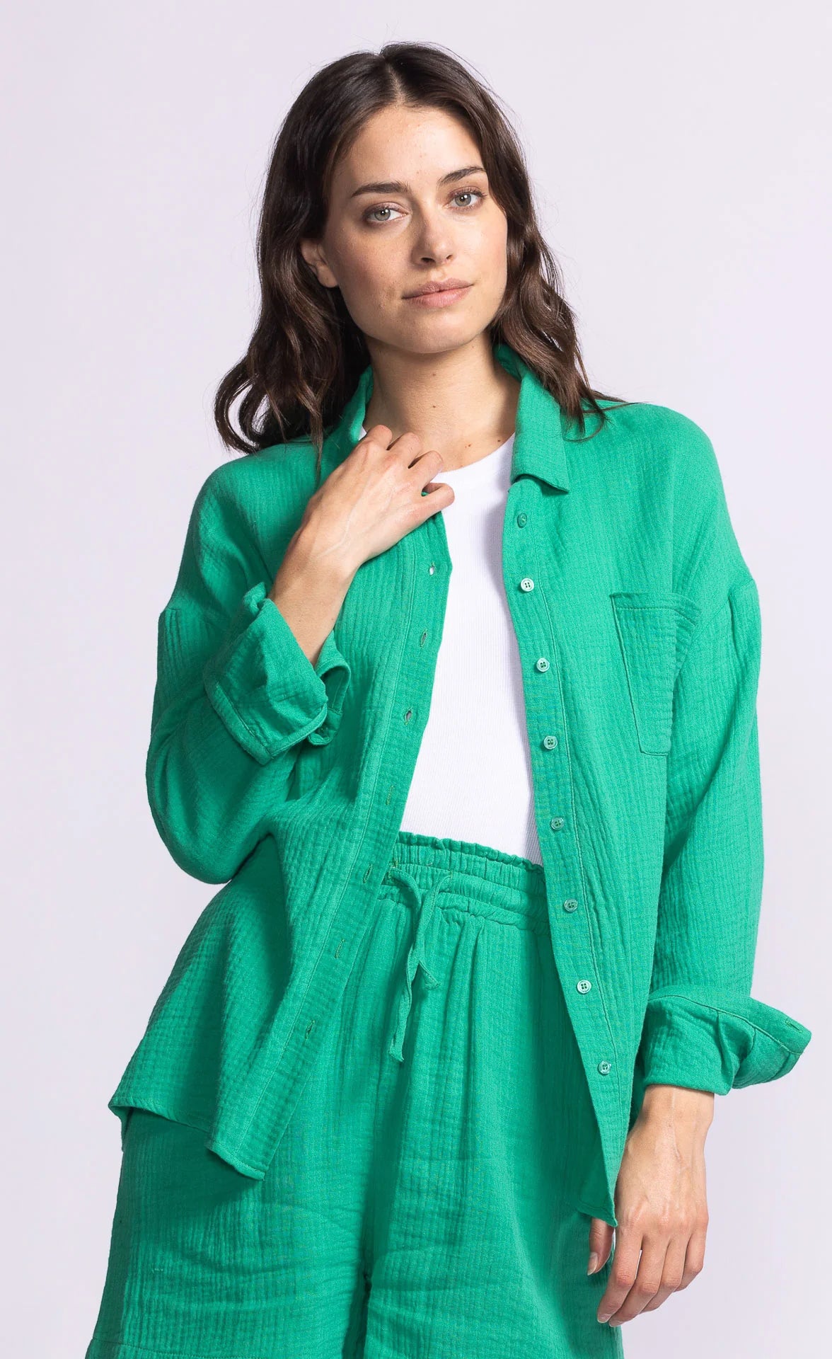 Pink Martini Nikki Top | Green & Black