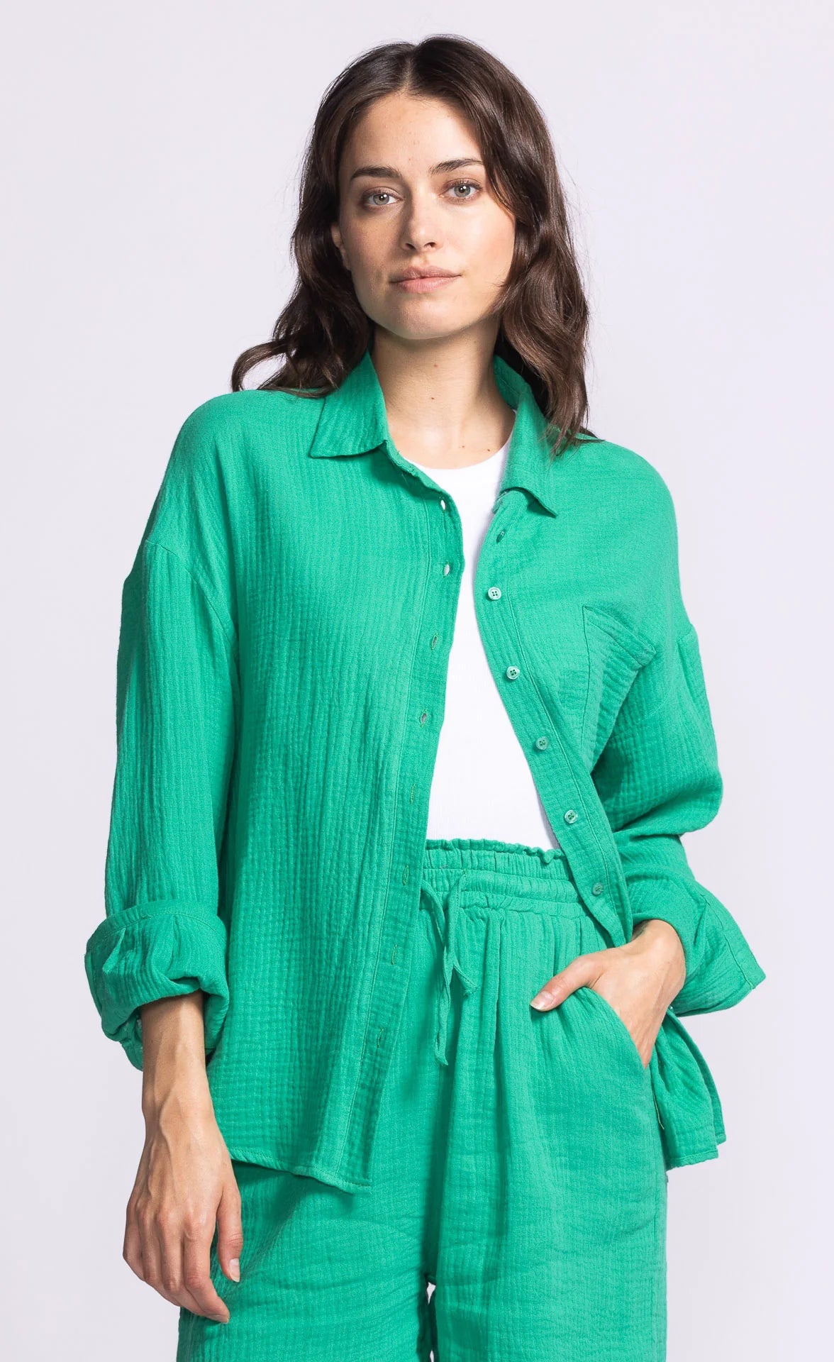 Pink Martini Nikki Top | Green & Black