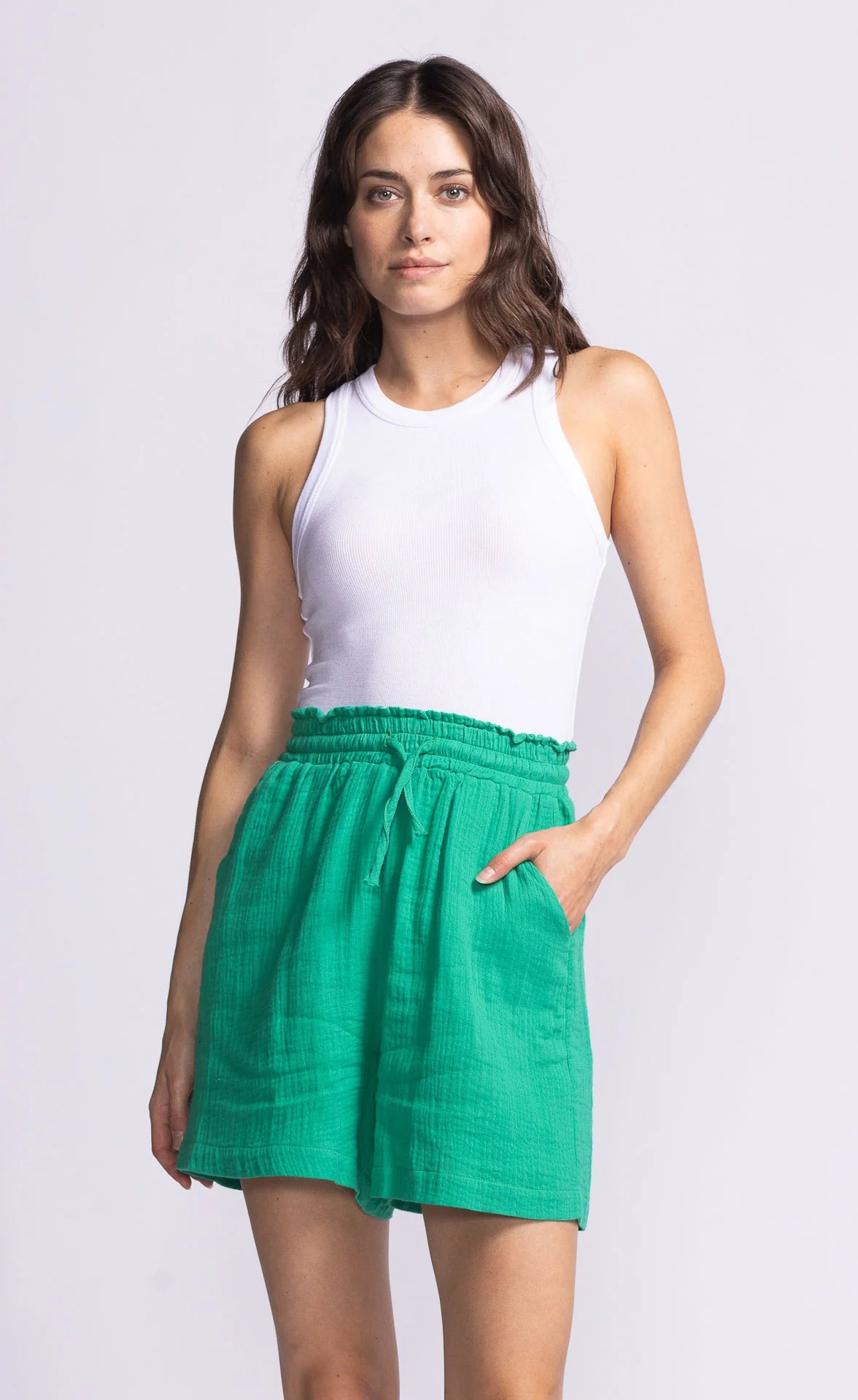 Pink Martini Nikki Shorts | Green & Black