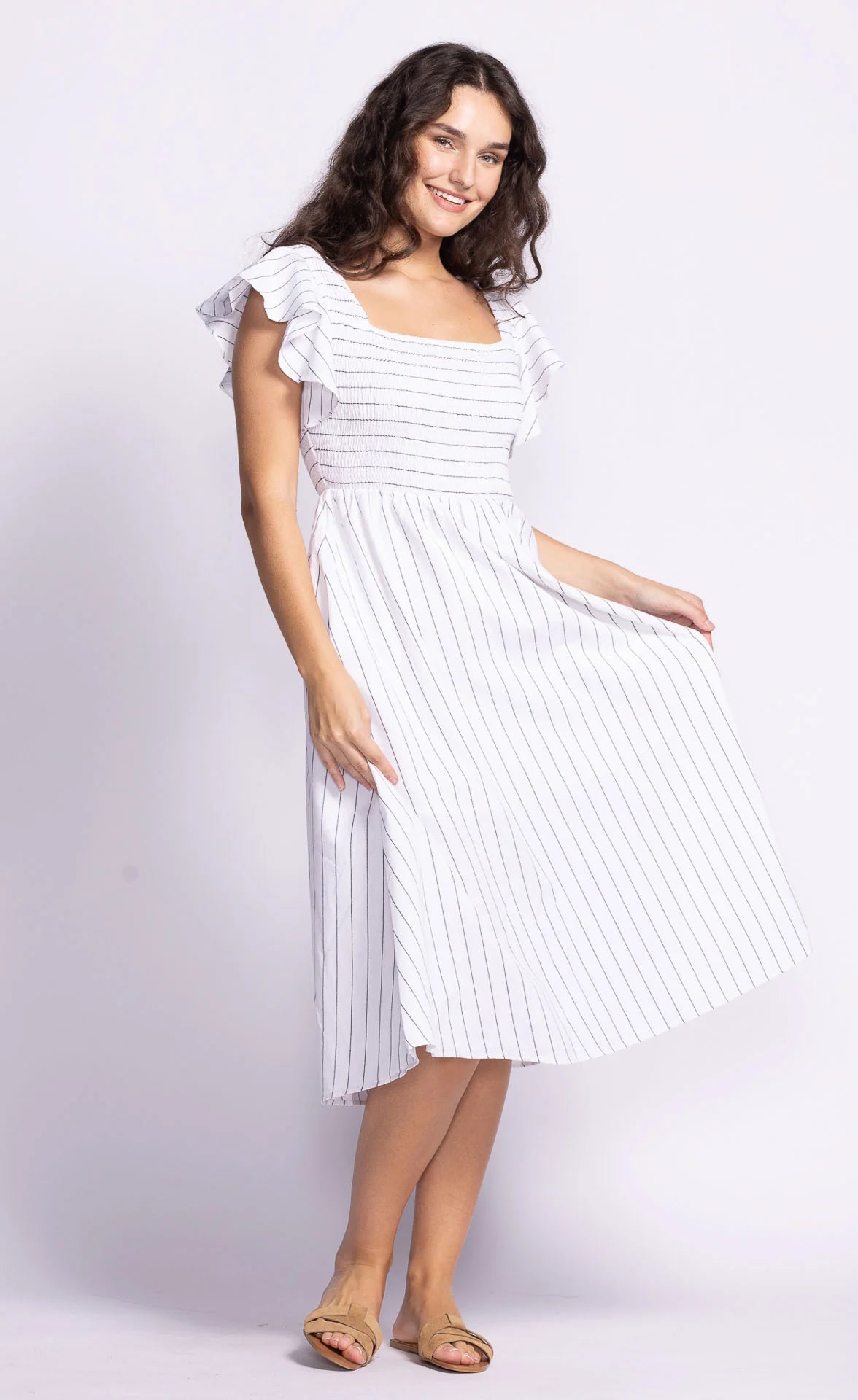 Pink Martini Camille Dress | White + Blue