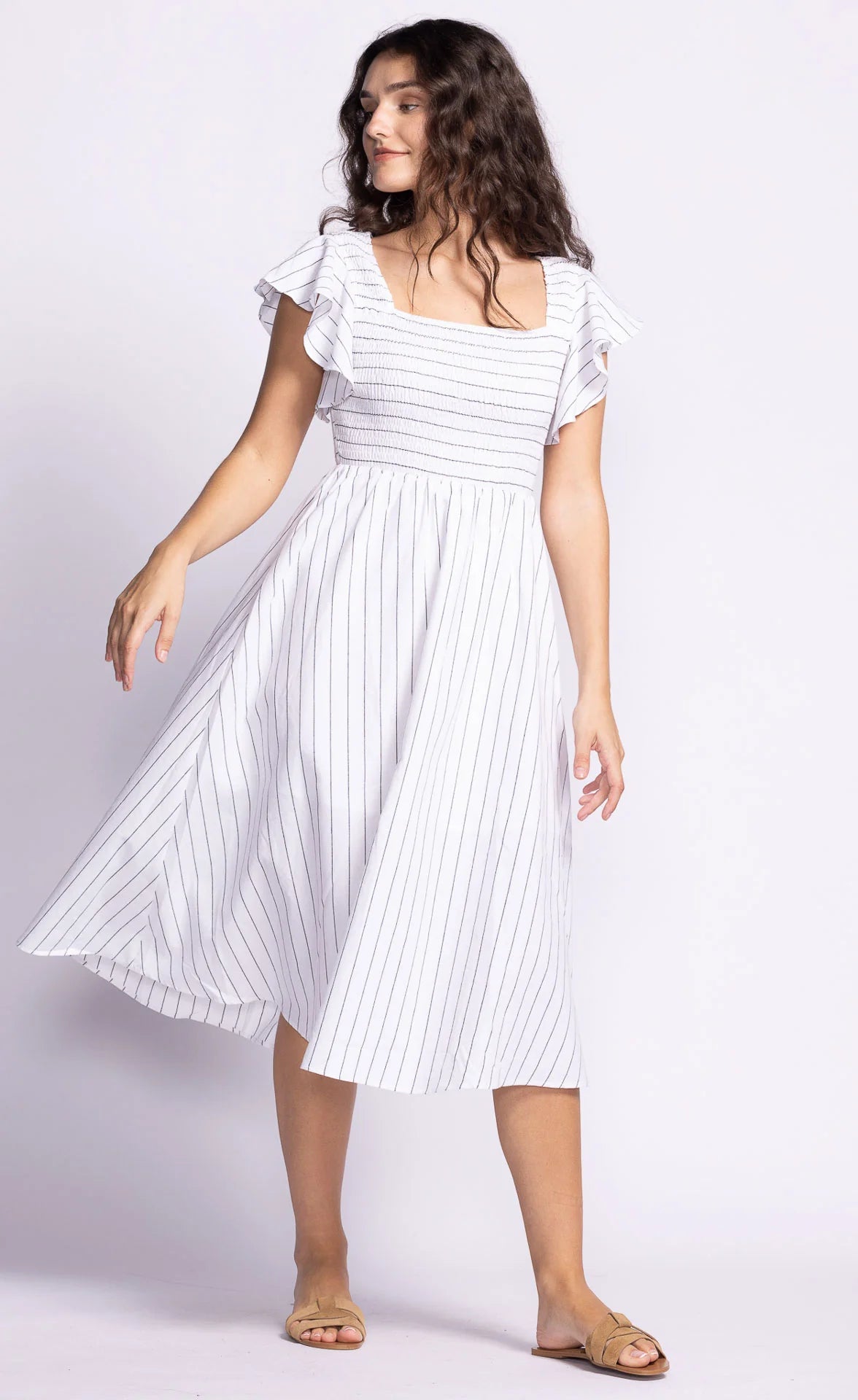 Pink Martini Camille Dress | White + Blue