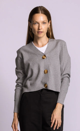Pink Martini Hampton Cardi | Grey + Navy