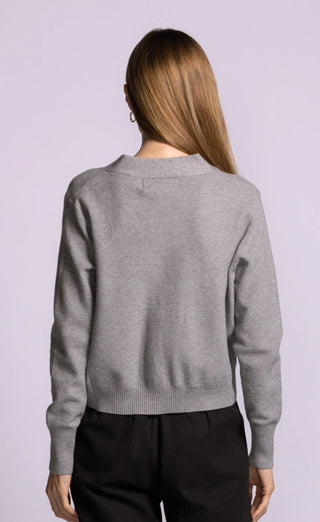 Pink Martini Hampton Cardi | Grey + Navy
