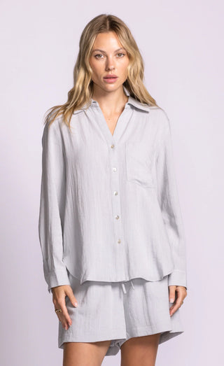 Pink Martini Francis Button Up Shirt | Blue + Black