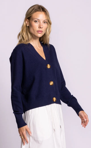 Pink Martini Hampton Cardi | Grey + Navy