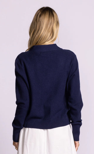 Pink Martini Hampton Cardi | Grey + Navy