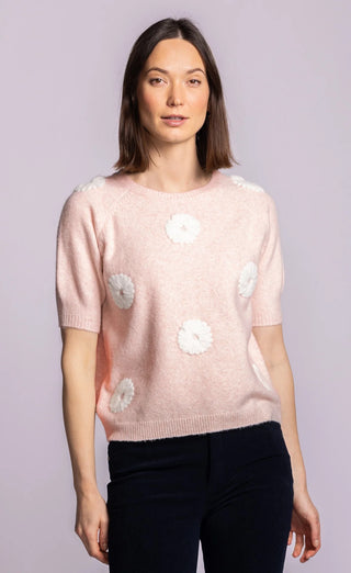 Pink Martini Daisy-Belle Sweater | Pink + Beige