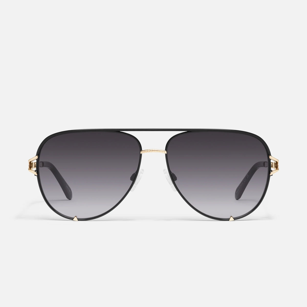 Quay "High Key Twist" Sunglasses | Black + Brown