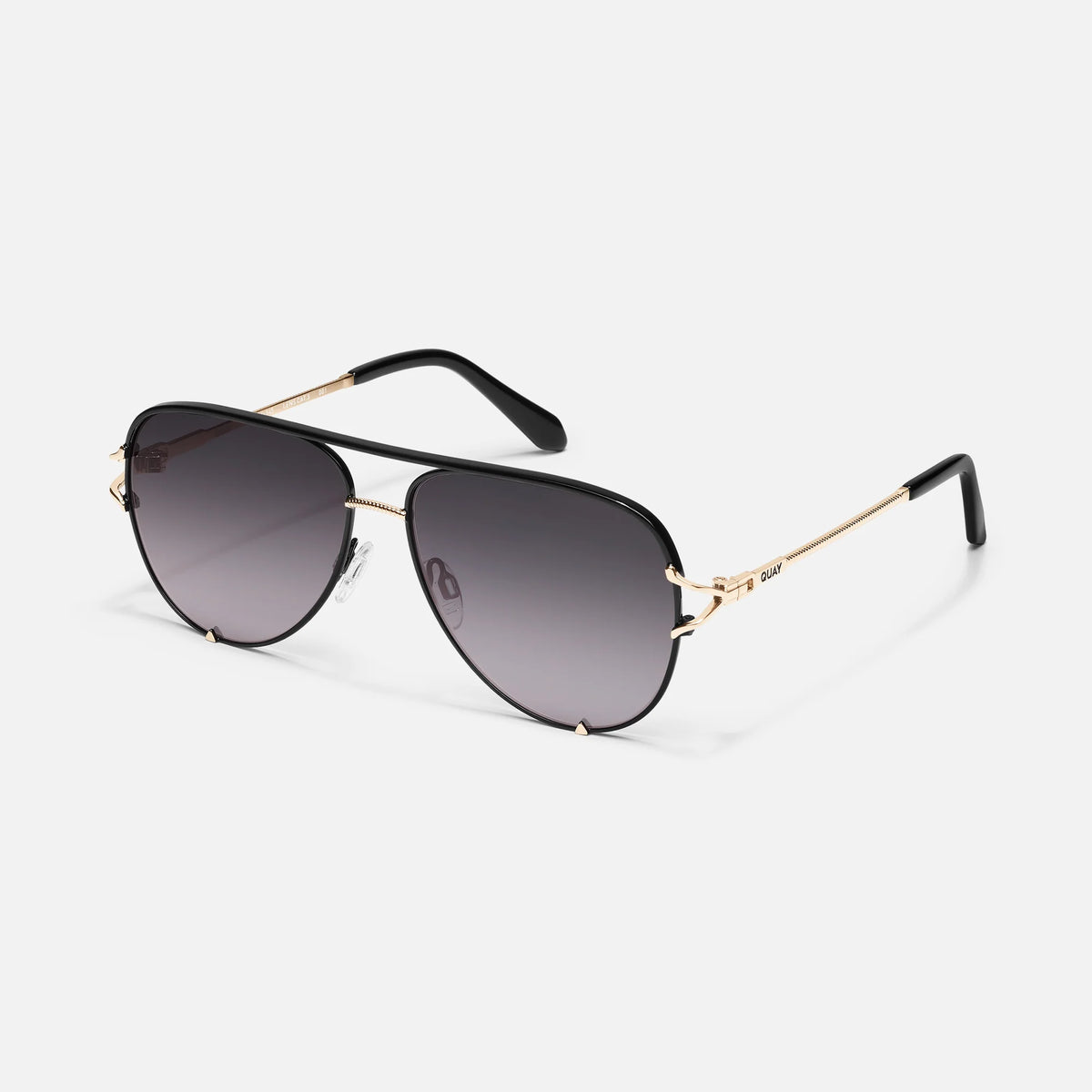 Quay "High Key Twist" Sunglasses | Black + Brown