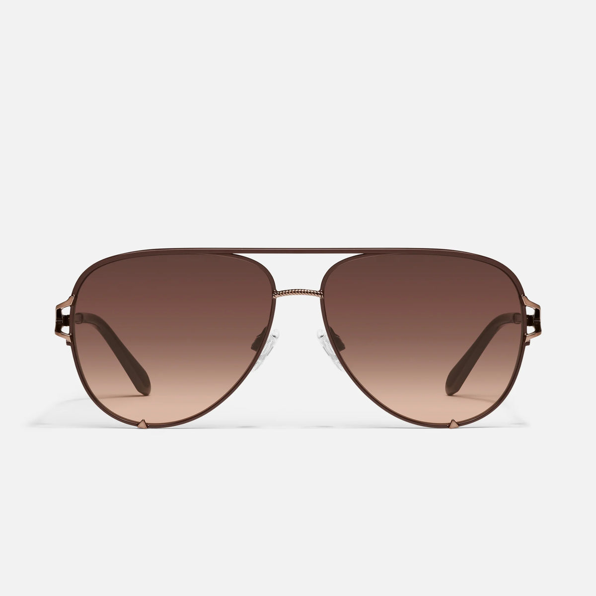 Quay "High Key Twist" Sunglasses | Black + Brown