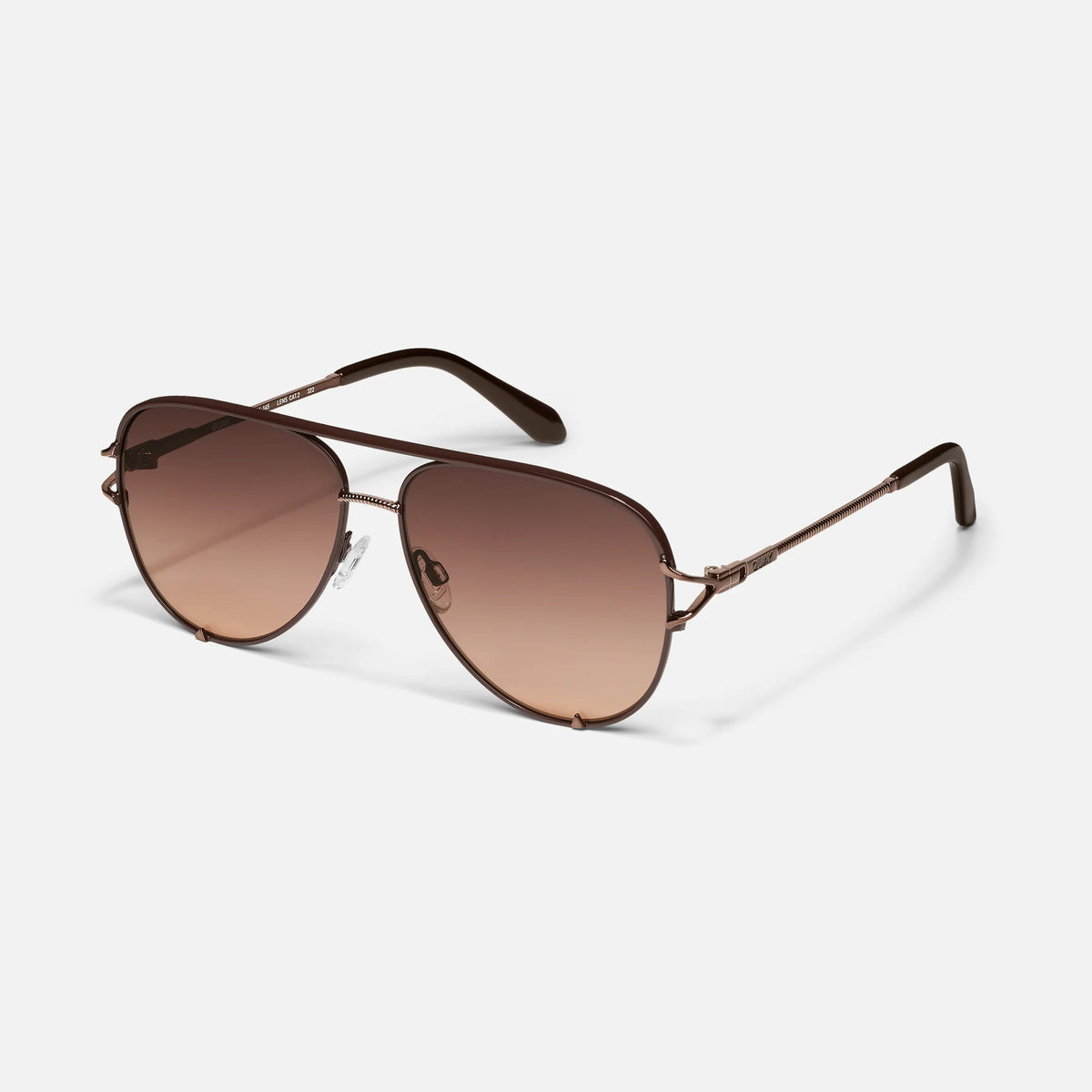 Quay "High Key Twist" Sunglasses | Black + Brown