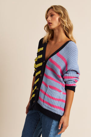 John & Jenn Raz Cardigan | Coastal Stripe