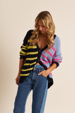 John & Jenn Raz Cardigan | Coastal Stripe