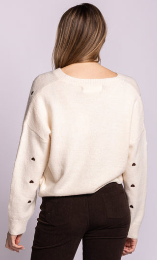 Pink Martini Inima Heart Sweater | Beige