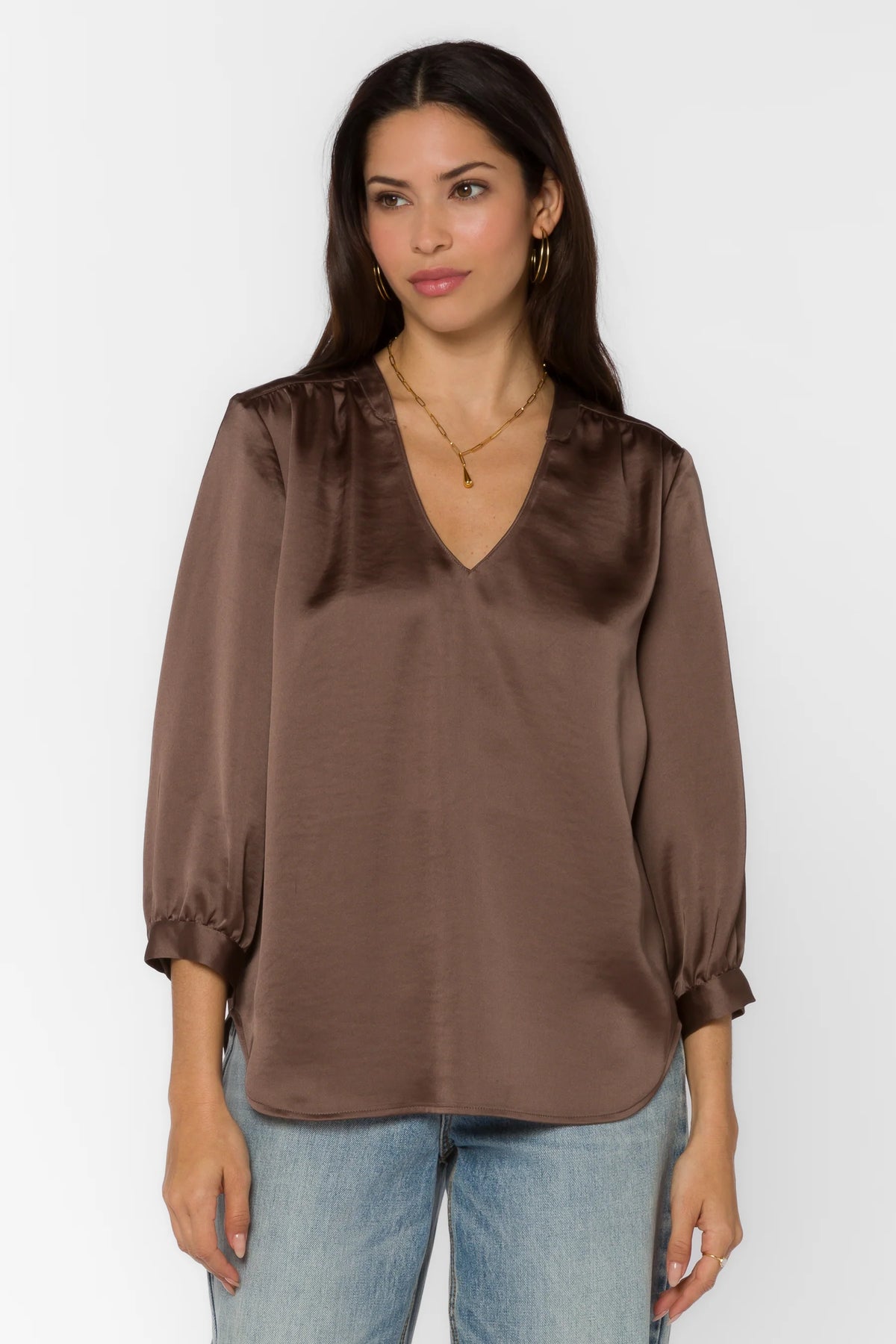 Velvet Heart Robyn 3/4 Sleeve | Brown