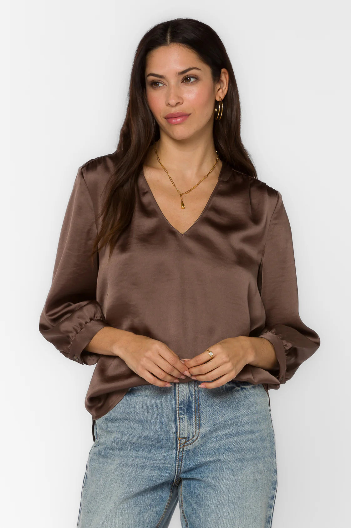 Velvet Heart Robyn 3/4 Sleeve | Brown