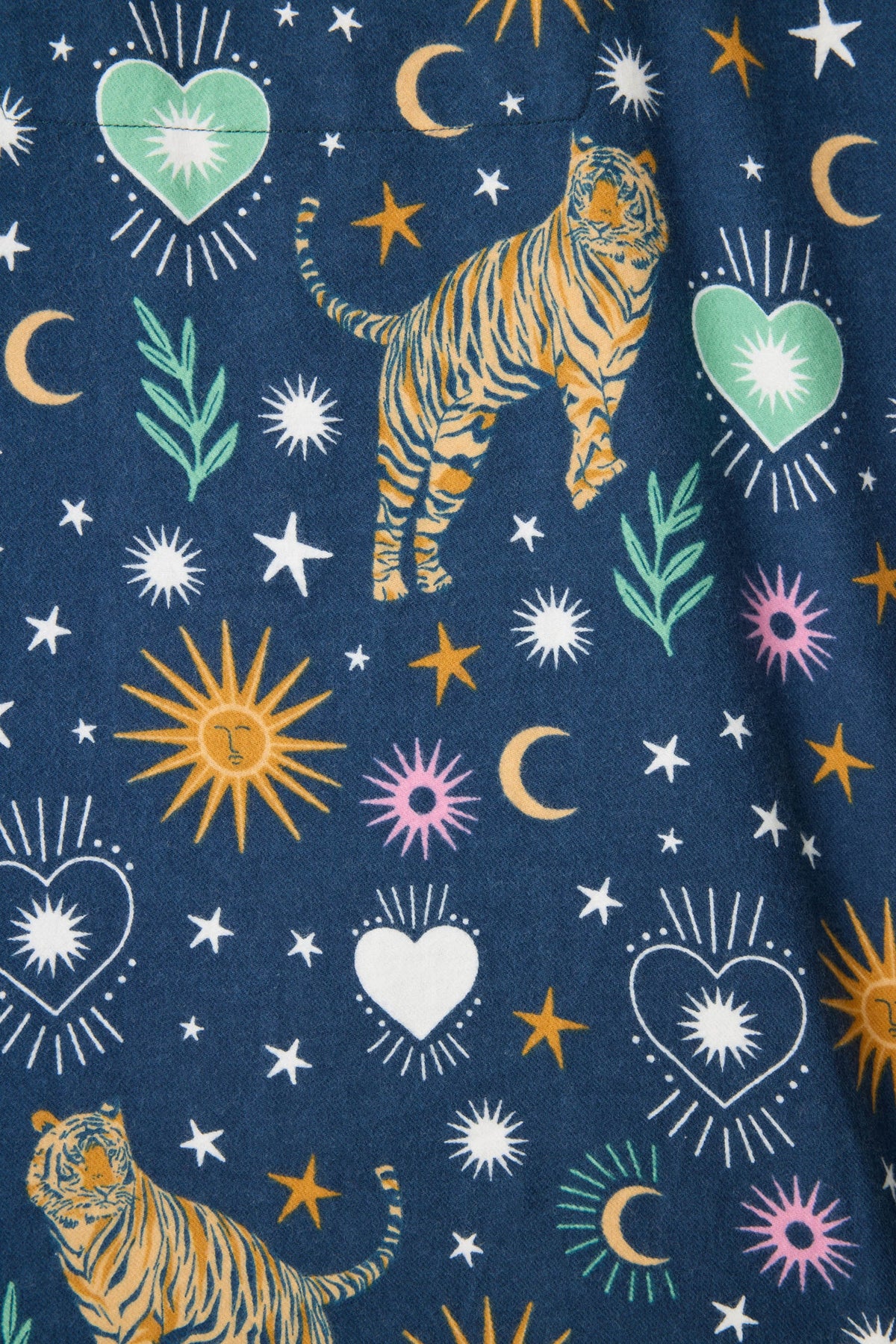 PJ Salvage Flannel Set | Cloud, Navy & Mint