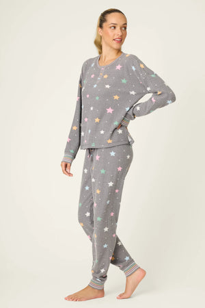PJ Salvage Ski Jammie Classics PJ Set | Charcoal & Perriwinkle