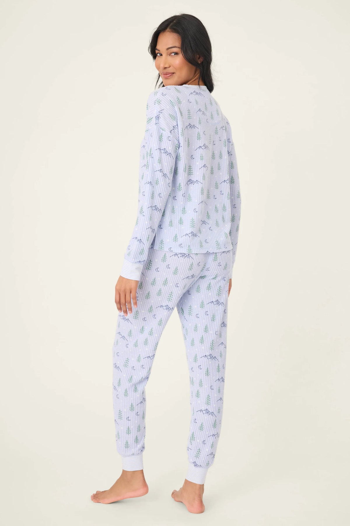 PJ Salvage Ski Jammie Classics PJ Set | Charcoal & Perriwinkle