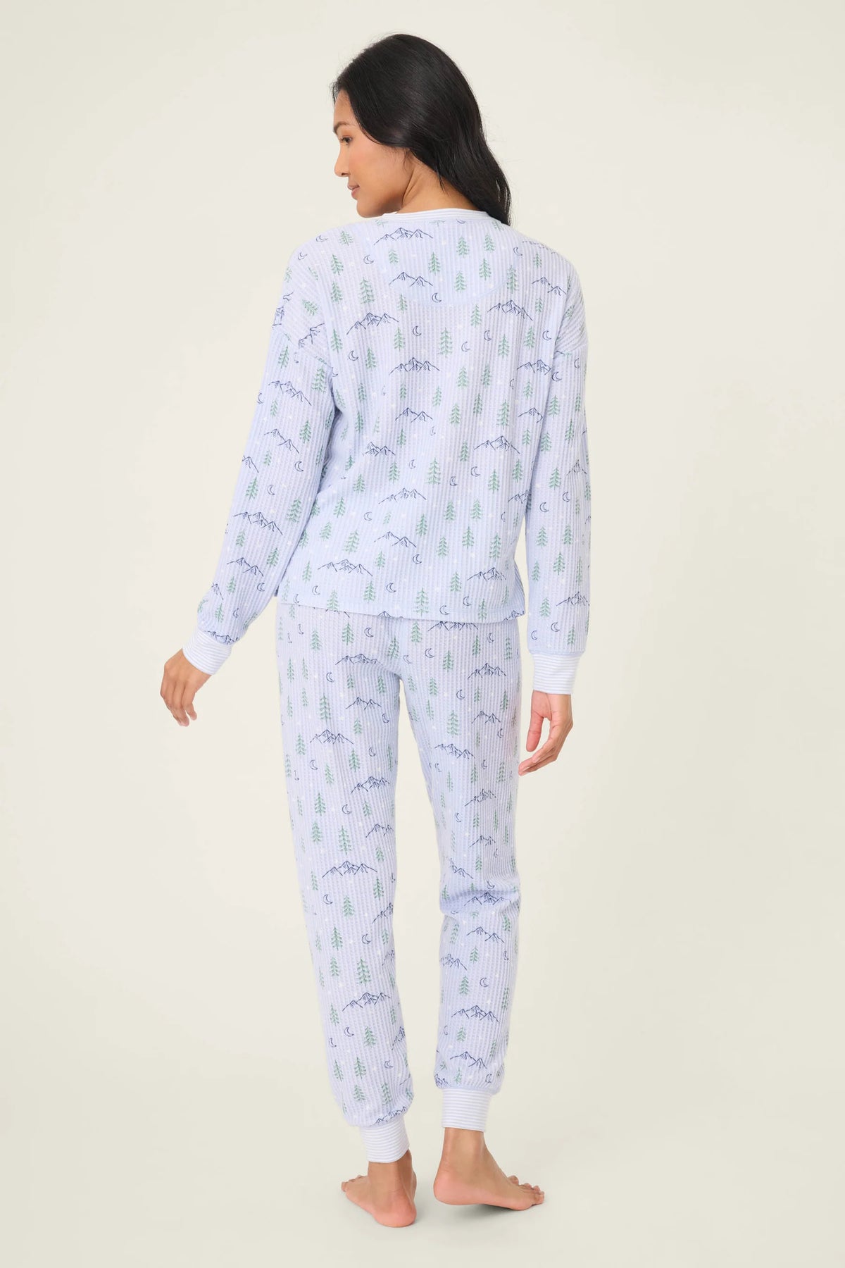 PJ Salvage Ski Jammie Classics PJ Set | Charcoal & Perriwinkle