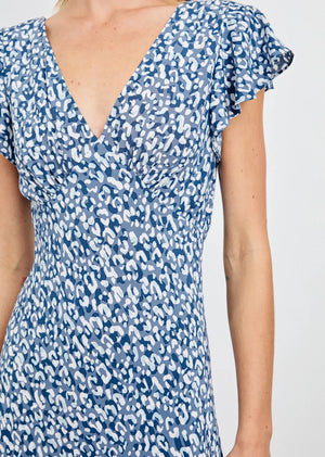 Rails Kenz Dress | Blue Mixed Cheetah