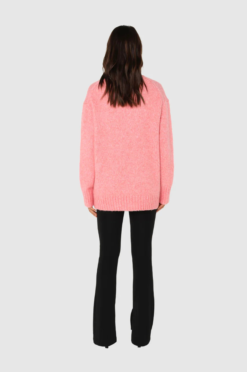Madison The Label Rena Sweater | Grey, Blue + Pink