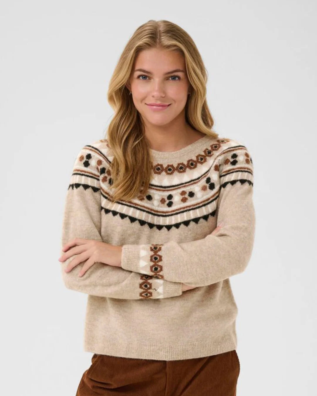 Cream Cherrie Pullover | Cobblestone Melange