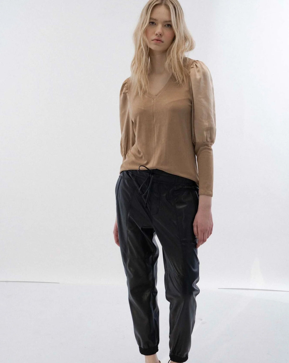 Melissa Nepton Kaja Faux Leather Pants | Black