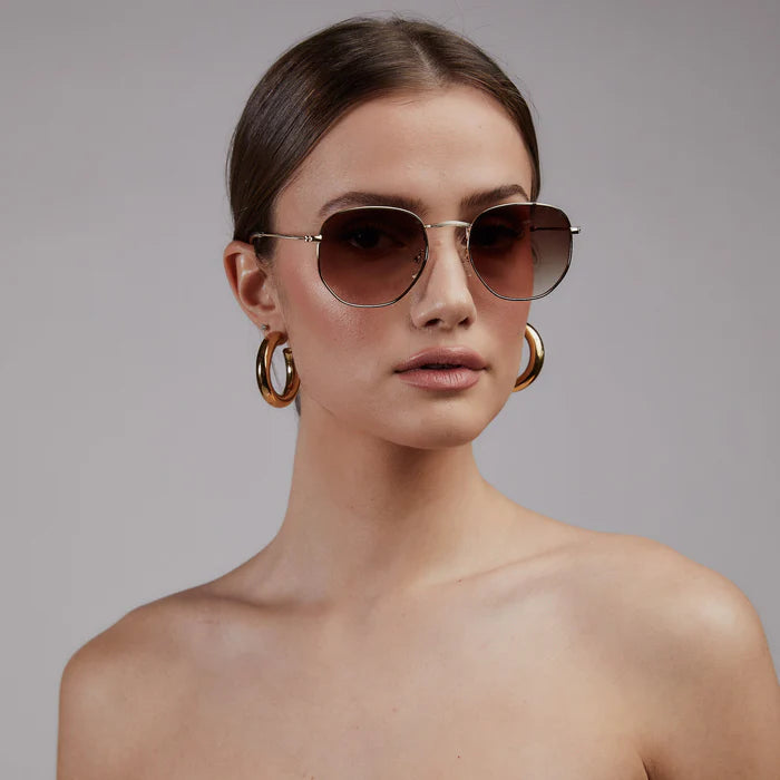 Shady Lady Hex ll Sunglasses | Brown Fade