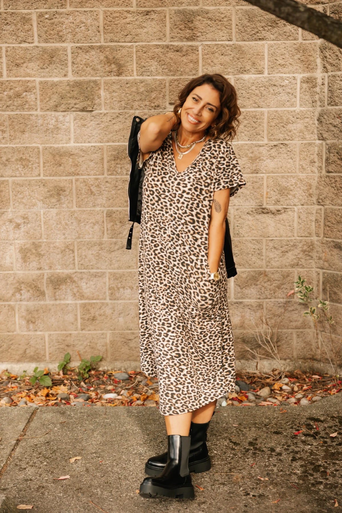 Smash & Tess Sunday Midi Dress | Leopard