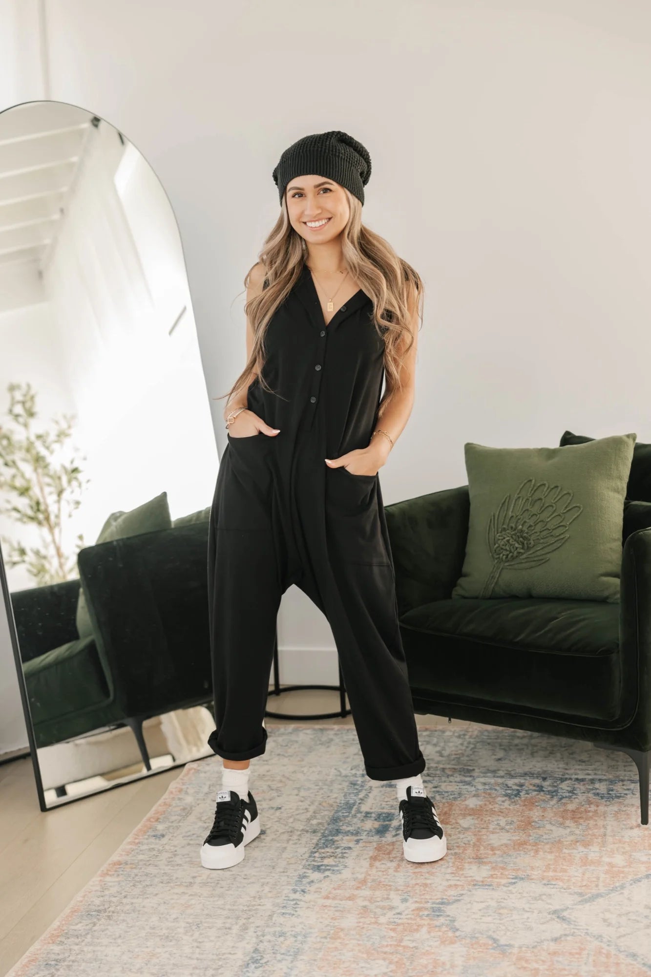 Smash & Tess Abigael Henley Romper | Black