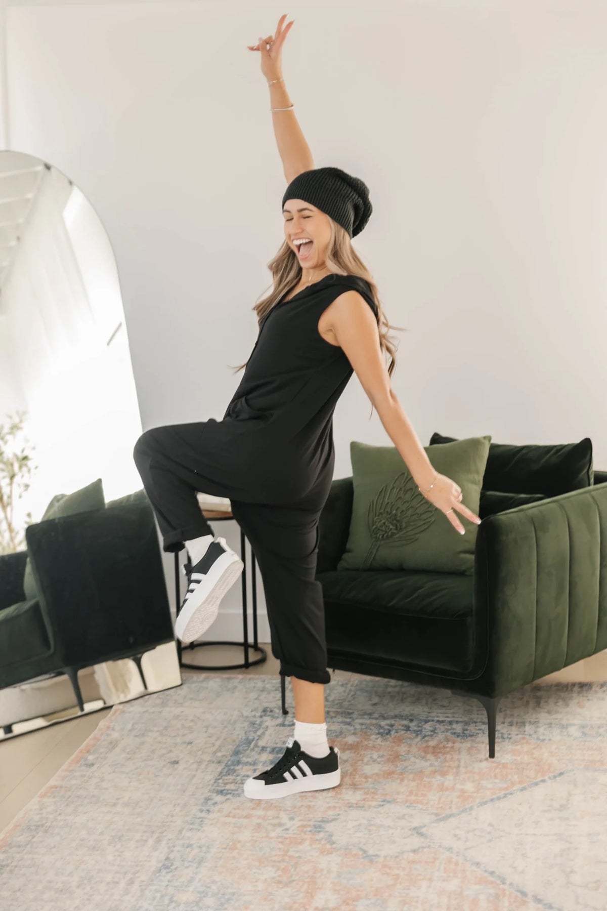 Smash & Tess Abigael Henley Romper | Black