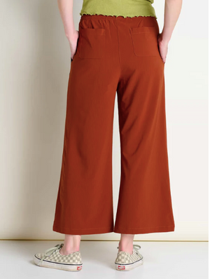 Toad & Co. Sunkissed Wide Leg Pant | Black Foral + Cinnamon