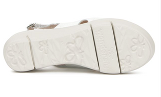 Wonders Sandal | White + Black + Gold