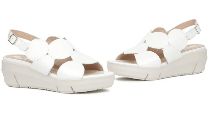 Wonders Sandal | White + Black + Gold