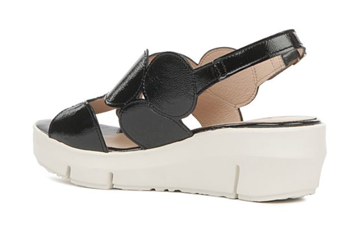 Wonders Sandal | White + Black + Gold