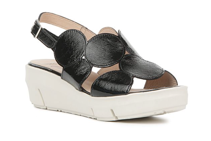 Wonders Sandal | White + Black + Gold