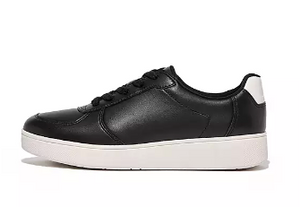 Fitflop Rally Leather Panel Sneakers | White + Black