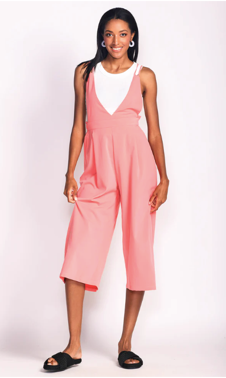 Pink Martini Ella Jumpsuit | Black + Pink