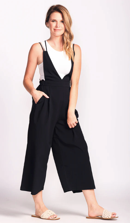 Pink Martini Ella Jumpsuit | Black + Pink