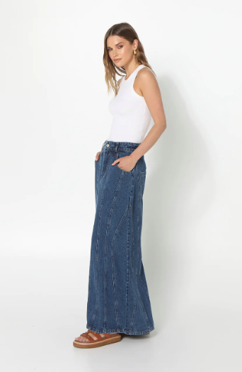 Madison The Label Carissa Skirt | Denim